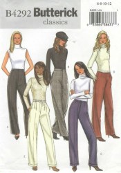4292 BUTTERICK EASY PANTS CUFFS OR NOT PATTERN 6-12 UNCUT